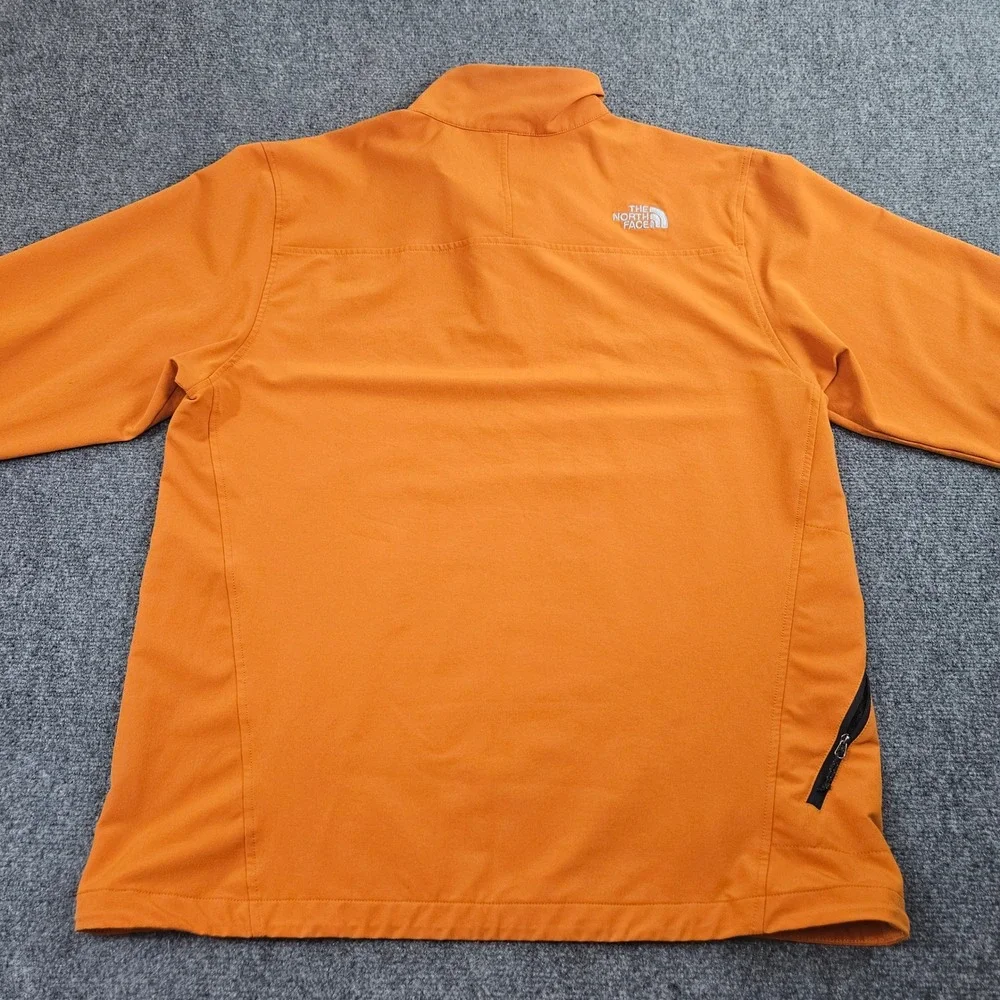 The North Face Apex Pullover Mens XL Orange 1/4 Zip Softshell‎ Jacket Hiking